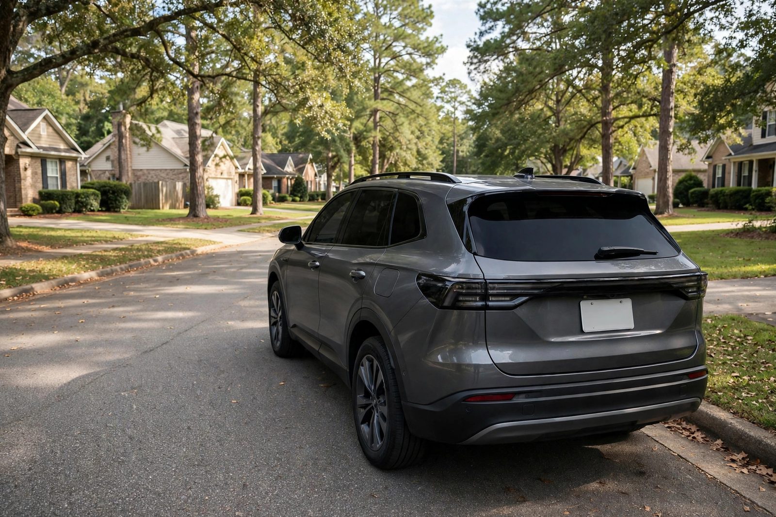 SUV with ceramic tint on rear windows parked in a Snellville driveway